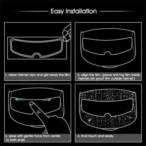 ClearVision™ - Anti-Beschlag-Helmfolie