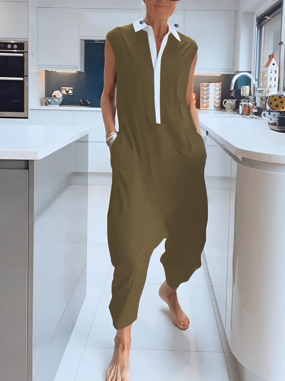 Wibke™ Lässiger ärmelloser Jumpsuit