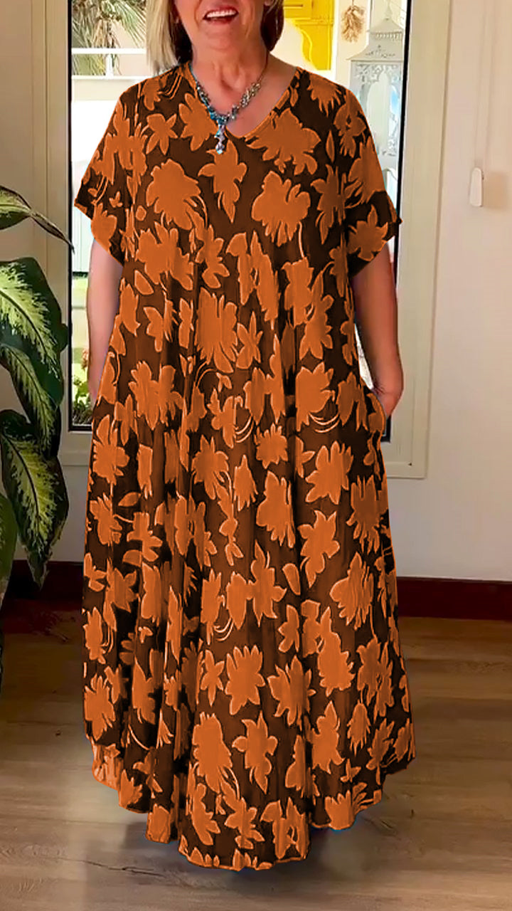 Gunda™ Bequemes Sommer V-Ausschnitt Kleid