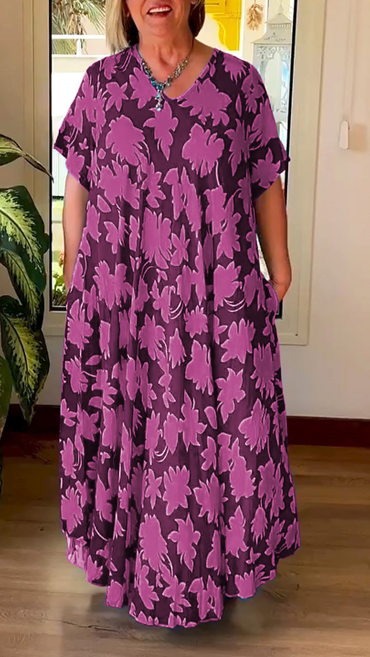 Gunda™ Bequemes Sommer V-Ausschnitt Kleid