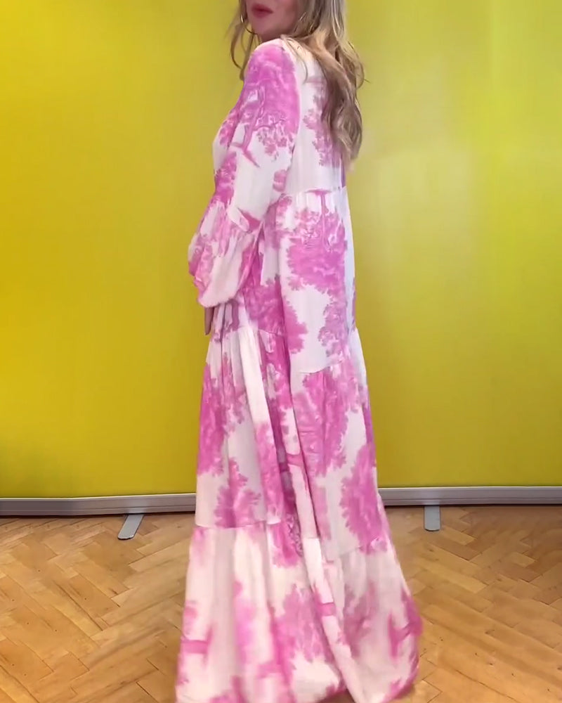 Millicent™ Sommer Maxikleid mit ausgestellten Ärmeln