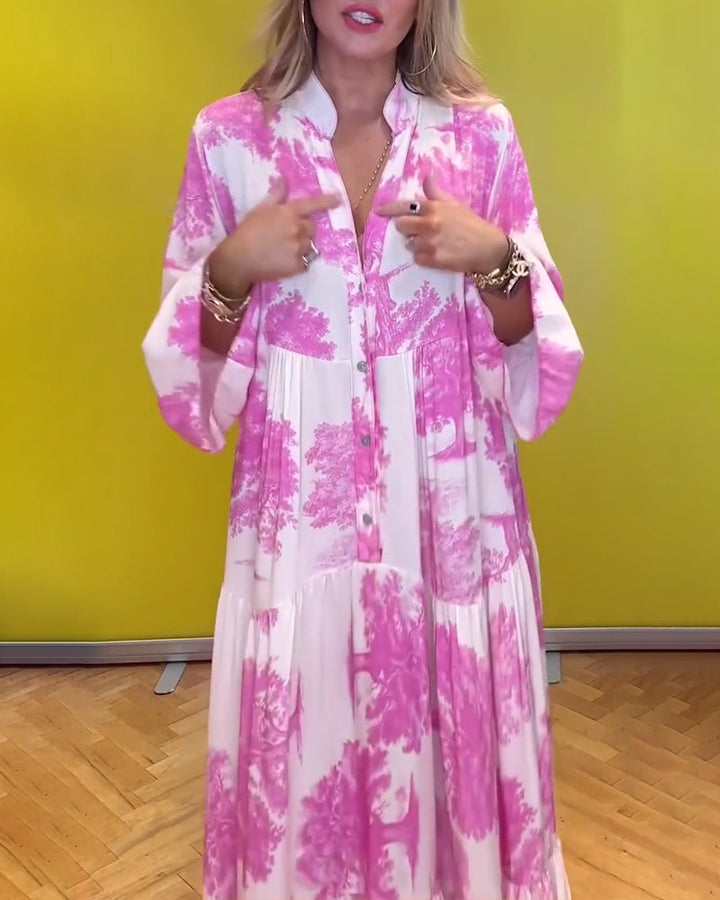 Millicent™ Sommer Maxikleid mit ausgestellten Ärmeln