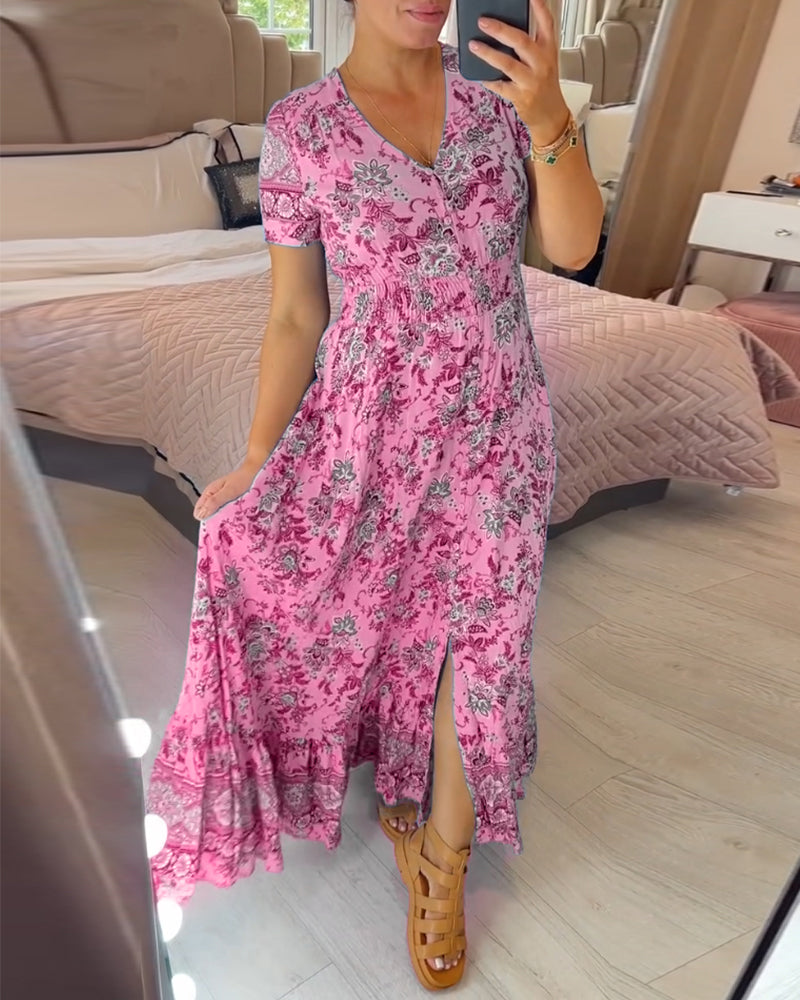 Evelin™ Floral Sommer-Schlagkleid