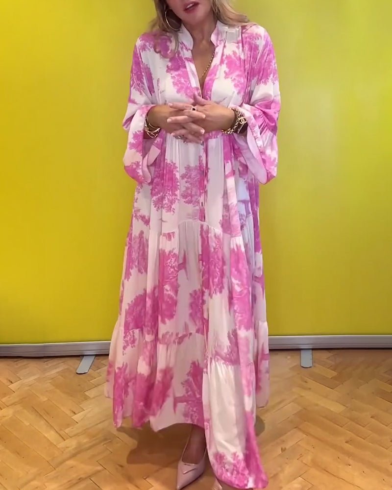 Millicent™ Sommer Maxikleid mit ausgestellten Ärmeln