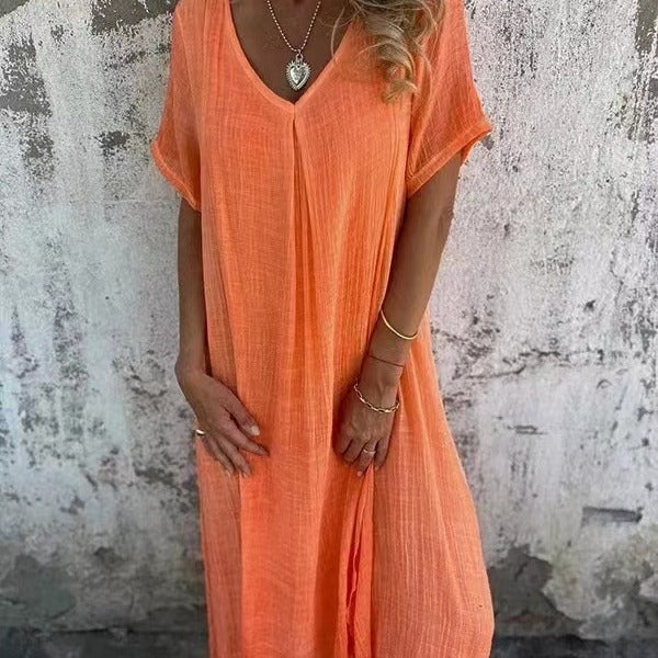 Cora™ Sommer V-Ausschnitt Kleid