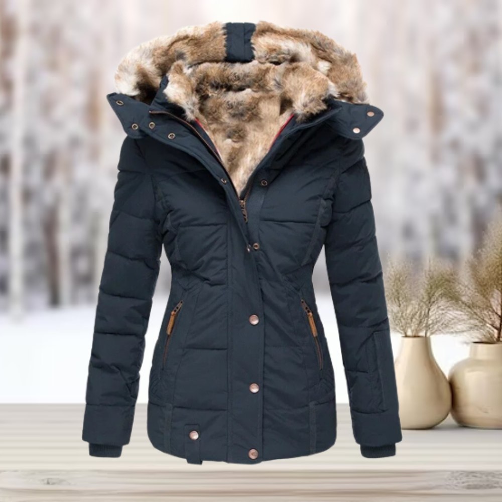 Andrea™ | Modische Pelz-Winterjacke