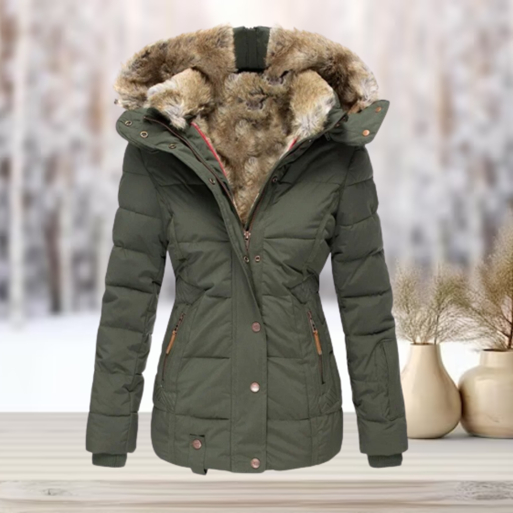 Andrea™ | Modische Pelz-Winterjacke