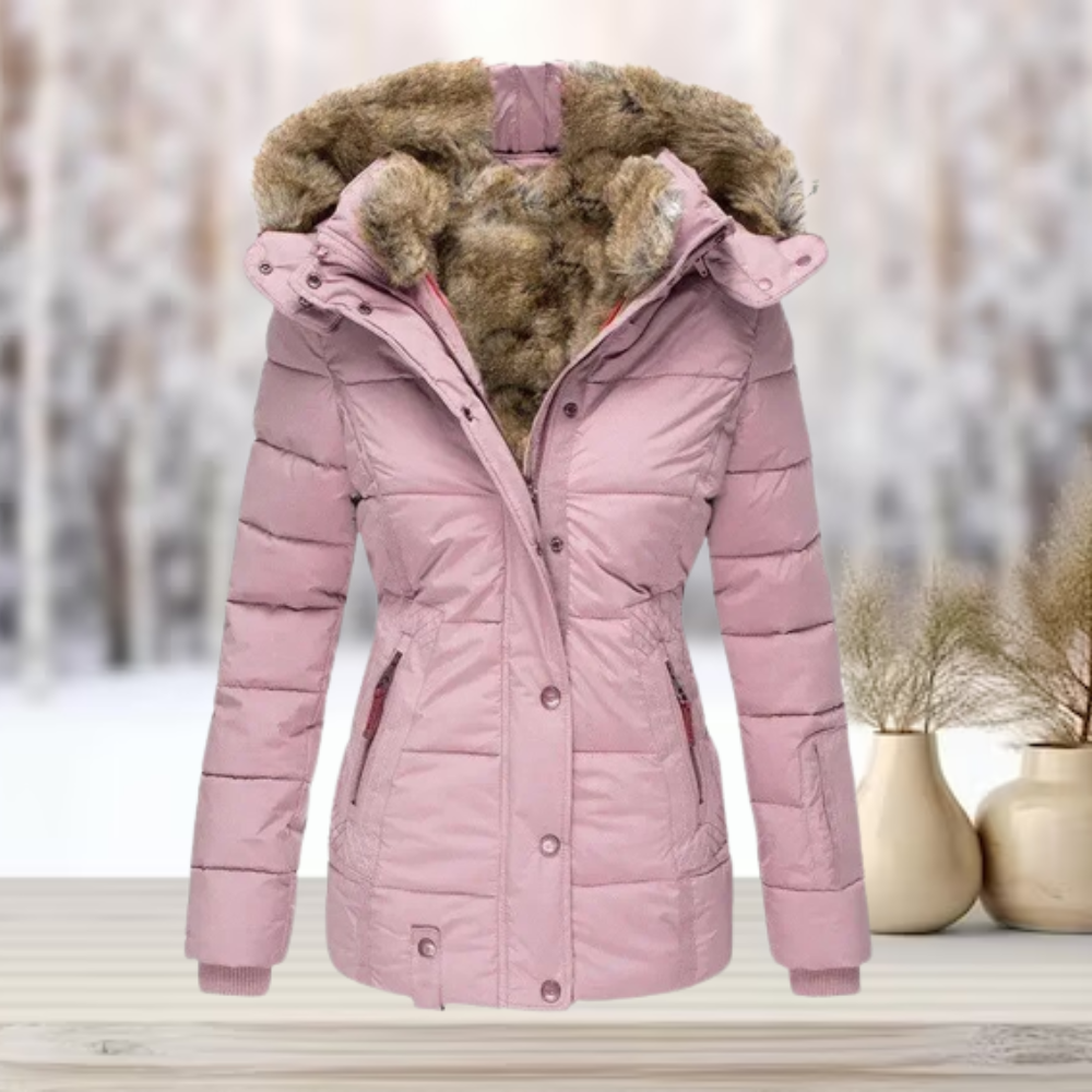 Andrea™ | Modische Pelz-Winterjacke