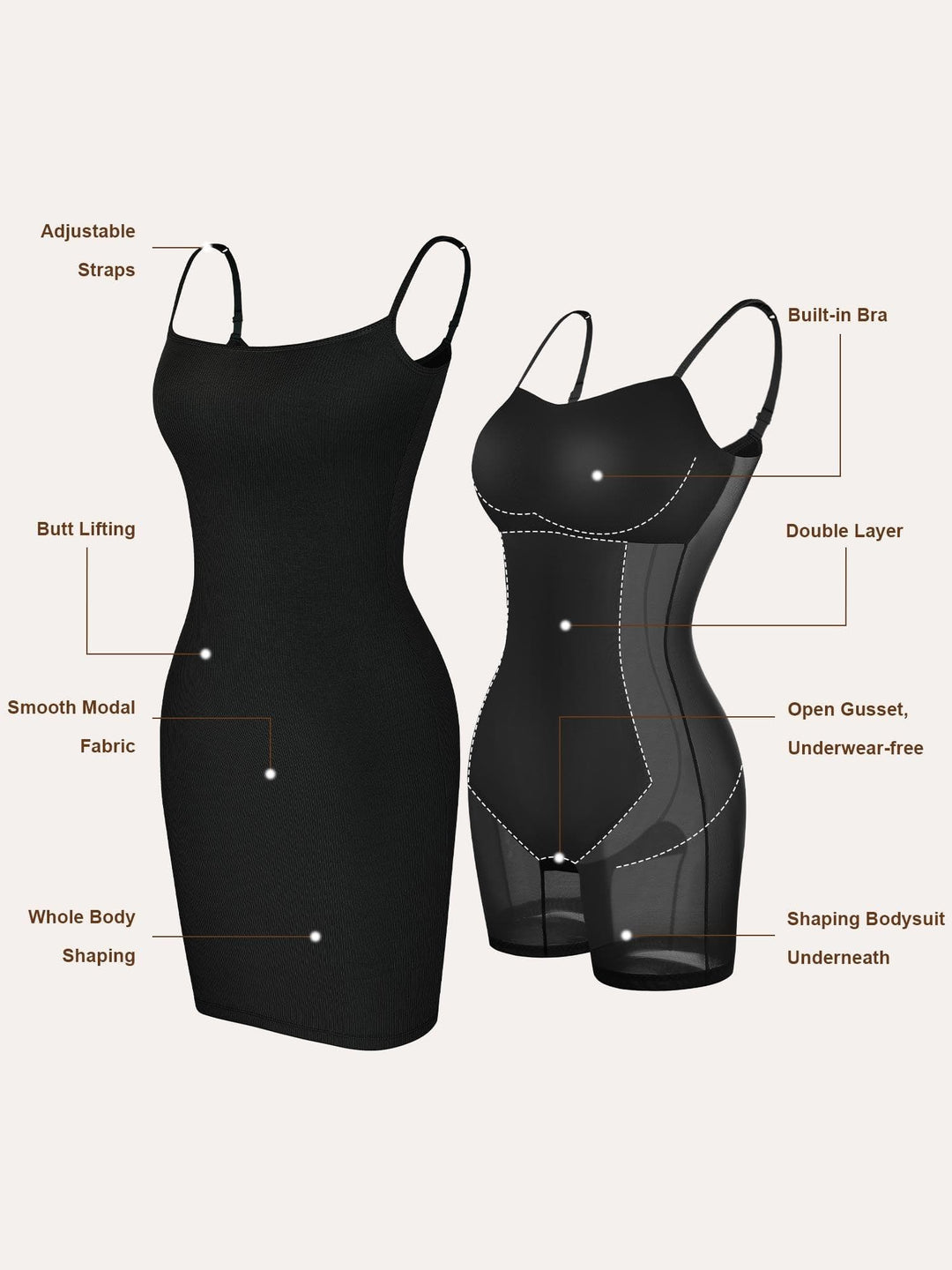 Trine™️ - Shapewear-Kleid